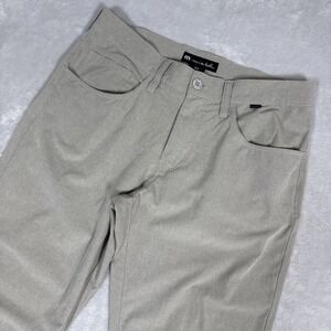 Travis Mathew Pants Mens 32x32 Beige Performance Stretch Chinos Golf Lightweight